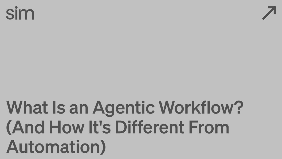 What Is an Agentic Workflow? (And How It's Different From Automation)